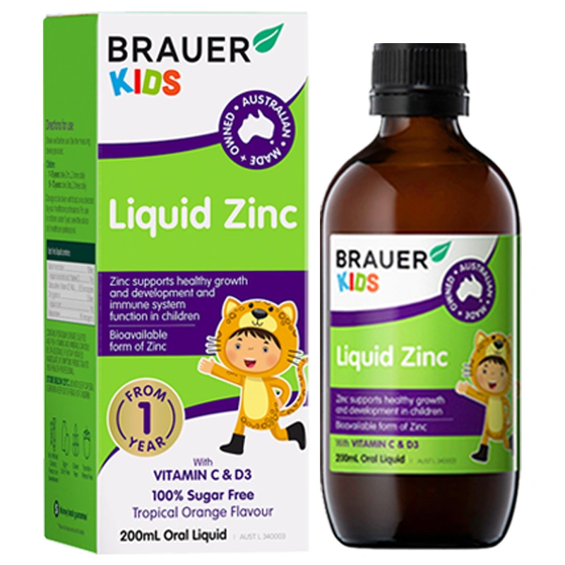 Thực phẩm bảo vệ sức khỏe Brauer Kids Liquid Zinc - 1